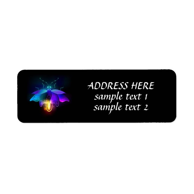 Neon Firefly on black Label (Front)