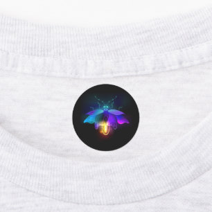 Neon Firefly on black Labels