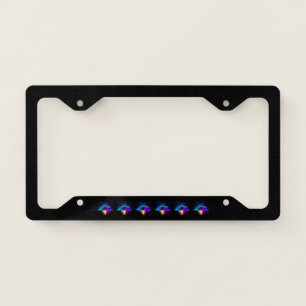Neon Firefly on black License Plate Frame