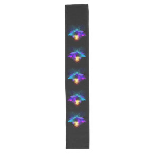 Neon Firefly on black Long Table Runner