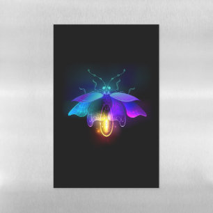 Neon Firefly on black Magnetic Dry Erase Sheet