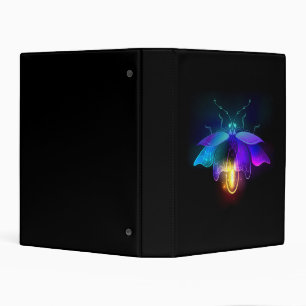 Neon Firefly on black Mini Binder