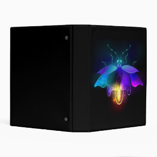 Neon Firefly on black Mini Binder