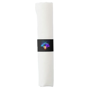 Neon Firefly on black Napkin Bands