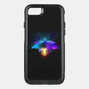 Neon Firefly on black OtterBox Commuter iPhone SE/8/7 Case