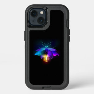 Neon Firefly on black iPhone 13 Case