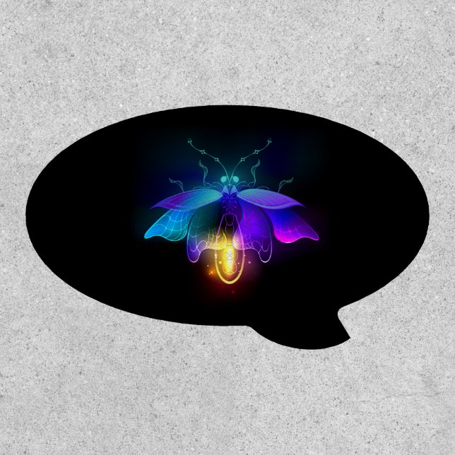 Neon Firefly on black Patch (Front)