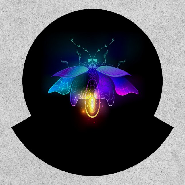 Neon Firefly on black Patch (Front)
