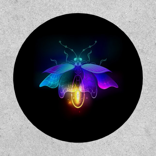 Neon Firefly on black Patch (Front)