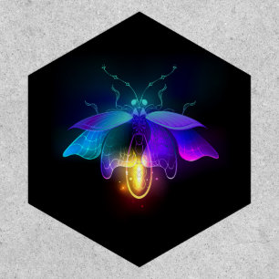 Neon Firefly on black Patch