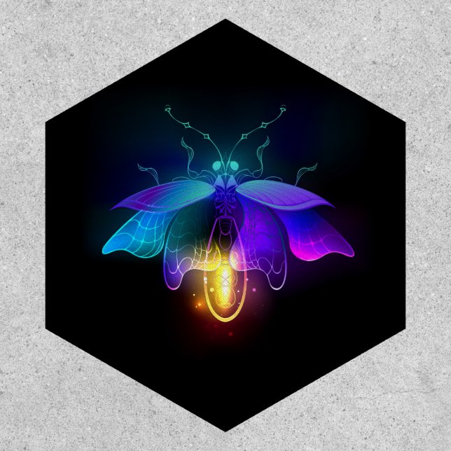 Neon Firefly on black Patch (Front)