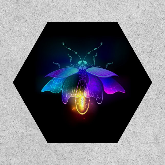 Neon Firefly on black Patch (Front)