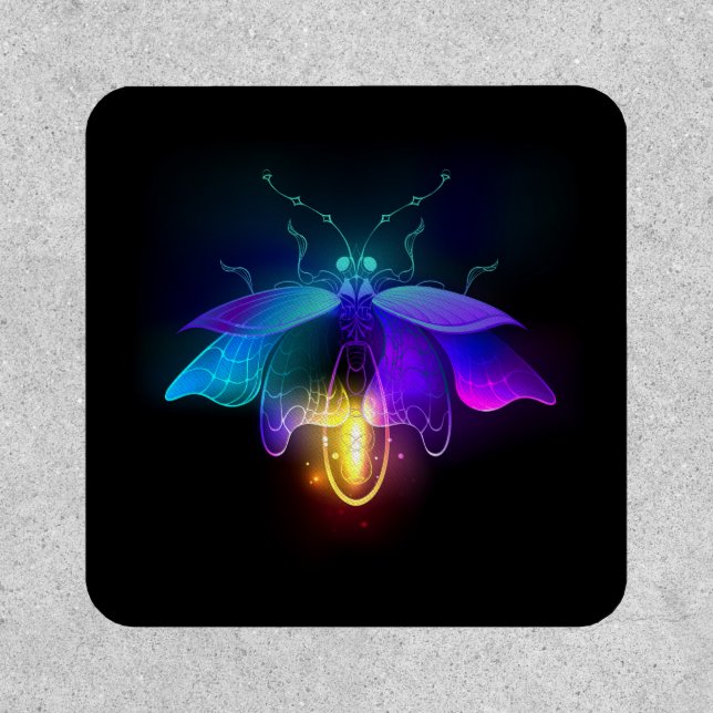 Neon Firefly on black Patch (Front)