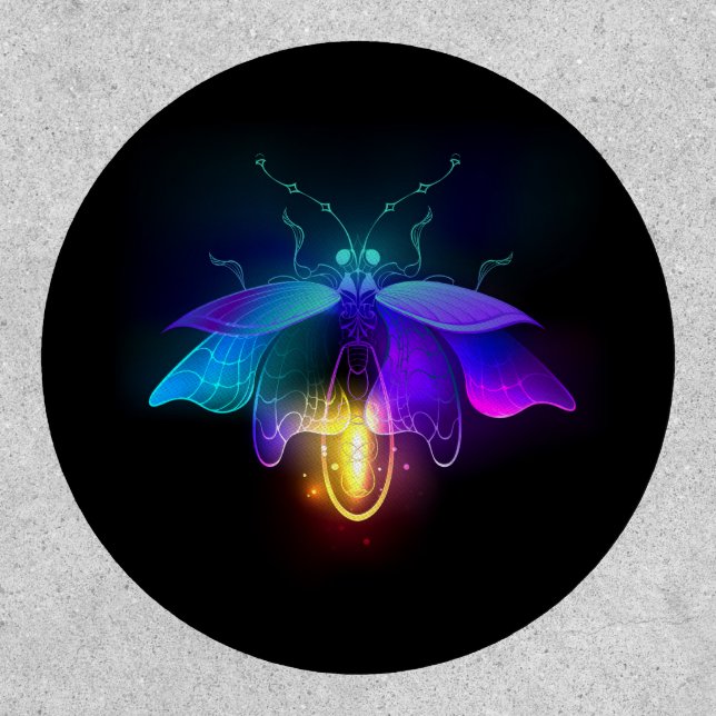 Neon Firefly on black Patch (Front)
