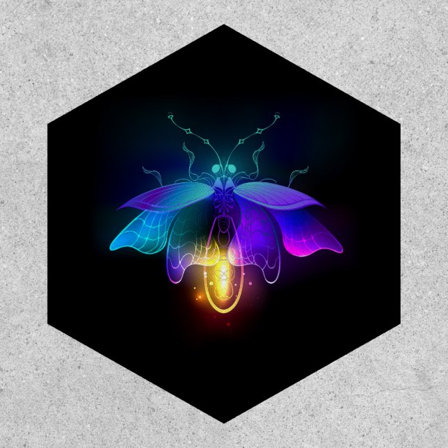 Neon Firefly on black Patch (Front)