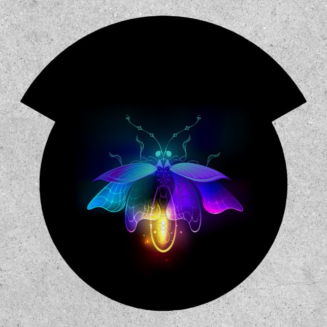 Neon Firefly on black Patch (Front)