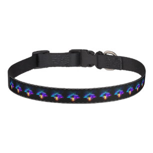 Neon Firefly on black Pet Collar
