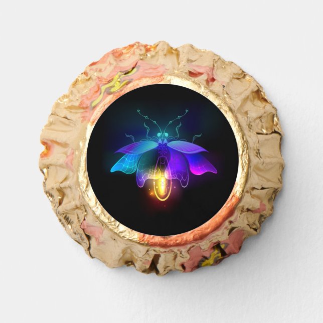 Neon Firefly on black Reese's Peanut Butter Cups (Front)