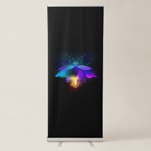 Neon Firefly on black Retractable Banner