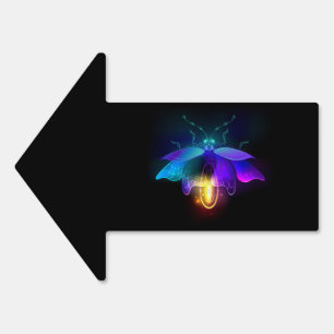 Neon Firefly on black Sign