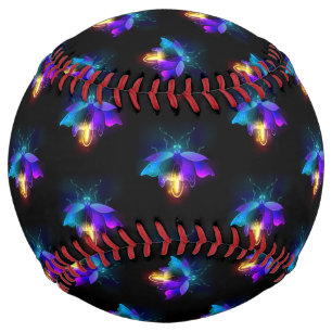 Neon Firefly on black Softball