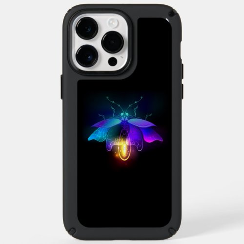 Neon Firefly on black Speck iPhone 14 Pro Max Case
