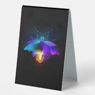 Neon Firefly on black Table Tent