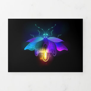 Neon Firefly on black Tri-Fold Program