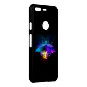 Neon Firefly on black Uncommon Google Pixel Case (Back/Right)