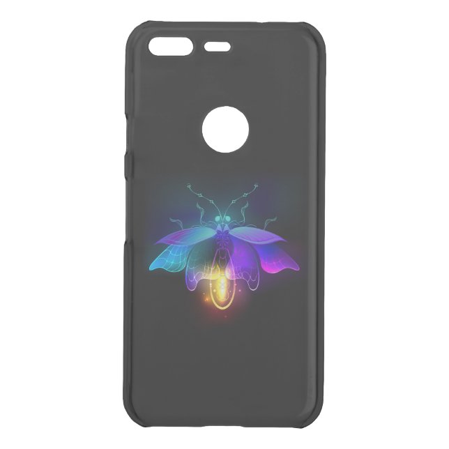 Neon Firefly on black Uncommon Google Pixel Case (Back)