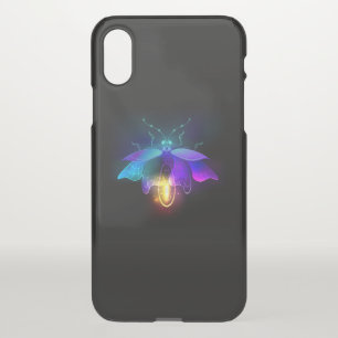 Neon Firefly on black iPhone X Case