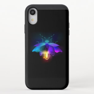 Neon Firefly on black iPhone XR Slider Case