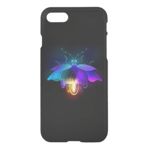 Neon Firefly on black iPhone SE/8/7 Case