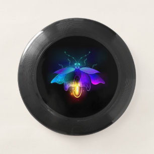 Neon Firefly on black Wham-O Frisbee
