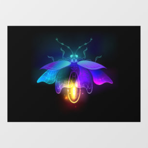 Neon Firefly on black Window Cling