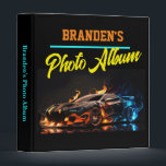 Neon Flame Race Car Boy Photo Album 3 Ring Binder<br><div class="desc">Rev up your child's love for racing with this boys' racing photo album binder. The striking neon flaming race car on a black background is sure to make a statement and stand out amongst other photo albums. Personalize it with your child's name to make it even more special.</div>