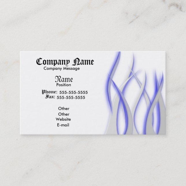 Neon Flames Business Card (Front)
