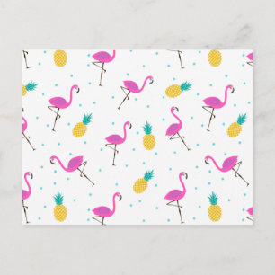 Neon Flamingos 2 2 Postcard