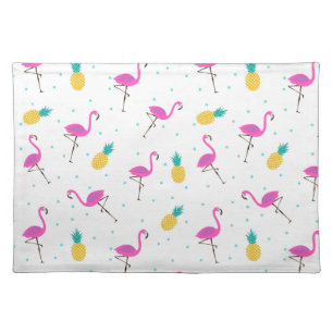 Neon Flamingos 2 Cloth Placemat