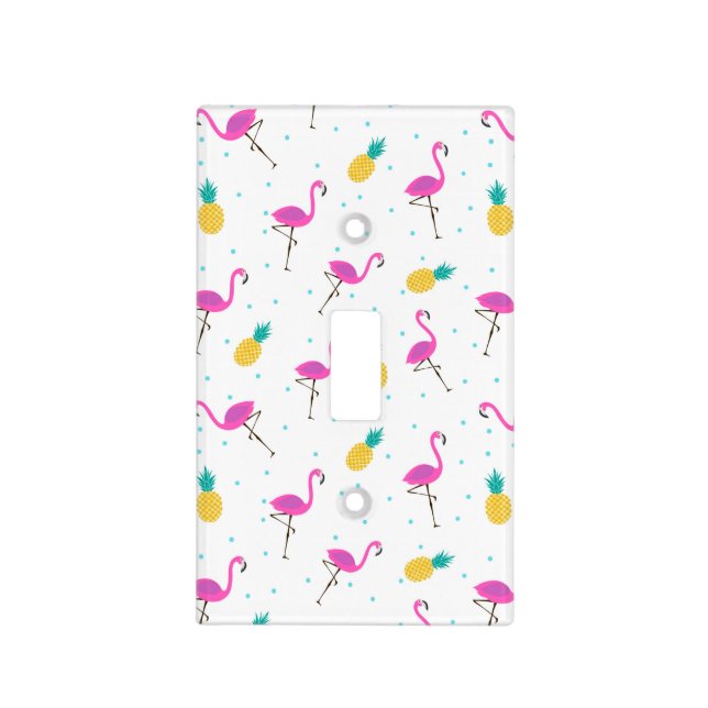 Neon Flamingos 2 Light Switch Cover (Front)