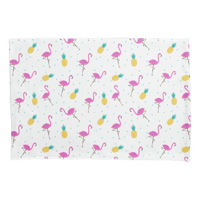 Neon Flamingos 2 Pillow Case (Front-Left)