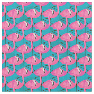 Neon Flamingos Fabric