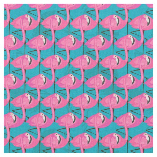Neon Flamingos Fabric