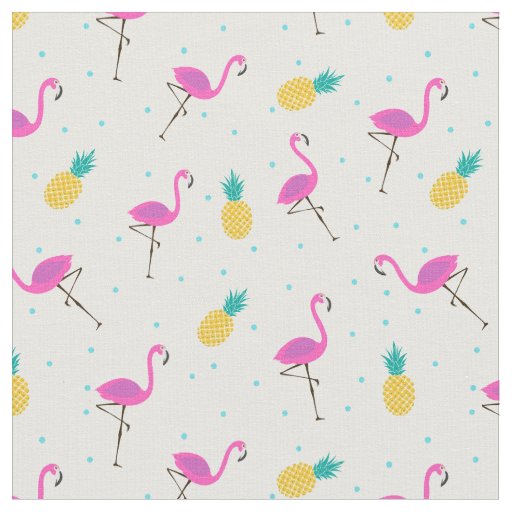 Neon Flamingos Fabric