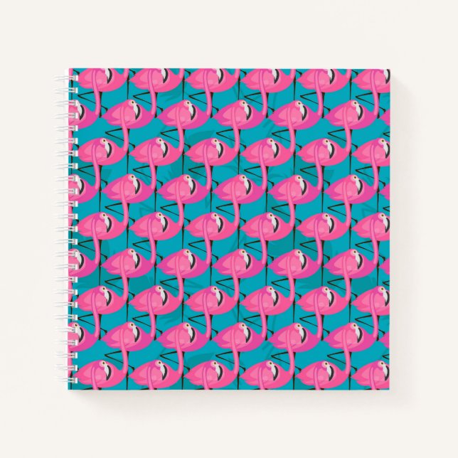 Neon Flamingos Notebook (Front)
