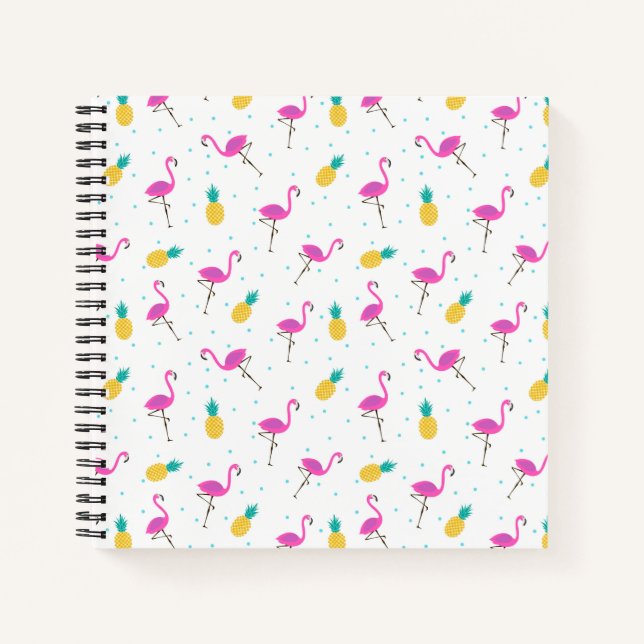 Neon Flamingos Notebook (Front)