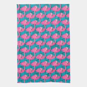 Neon Flamingos Towel
