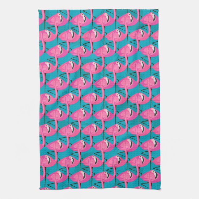 Neon Flamingos Towel (Vertical)