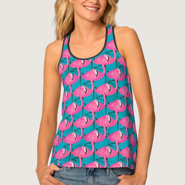 Neon Flamingos Two Tank Top (Front)