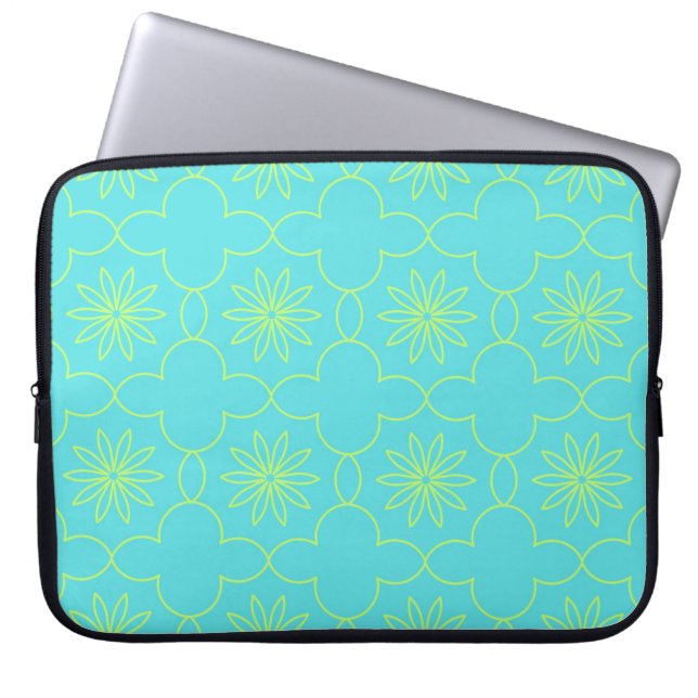 Neon Flora Laptop Sleeve (Front)